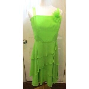Spenser Jeremy Dress Vintage Silk Kelly Green Lined Side Zip Size 6
